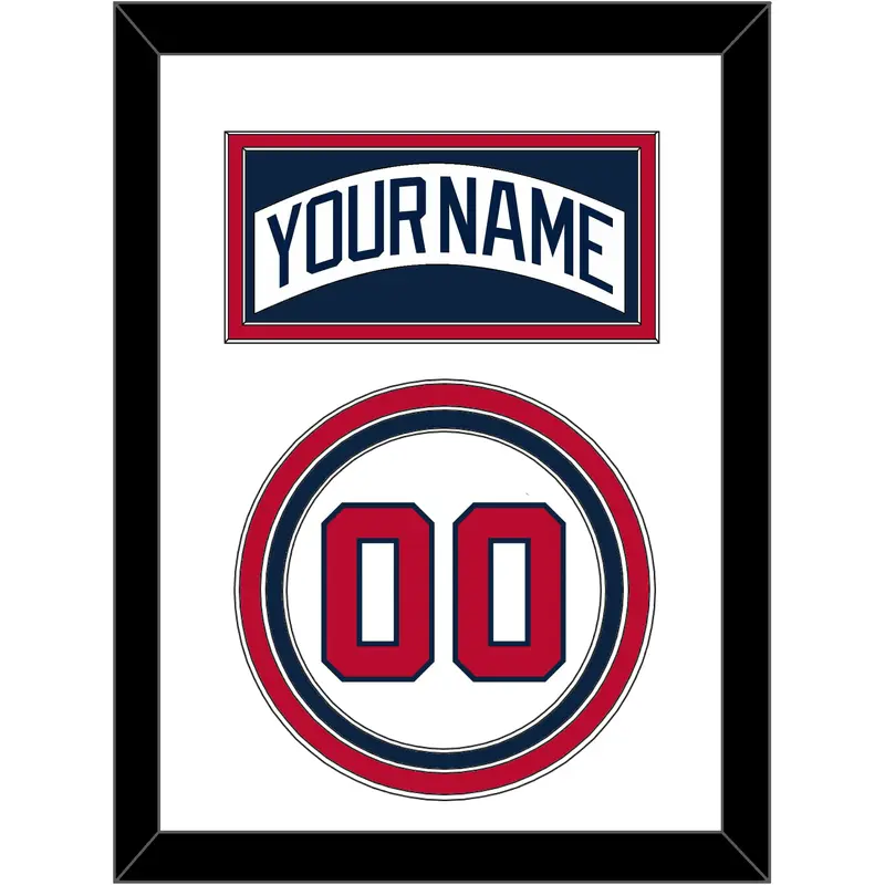 Atlanta Nameplate & Number - Home White (1987-2004) - Triple Mat 2