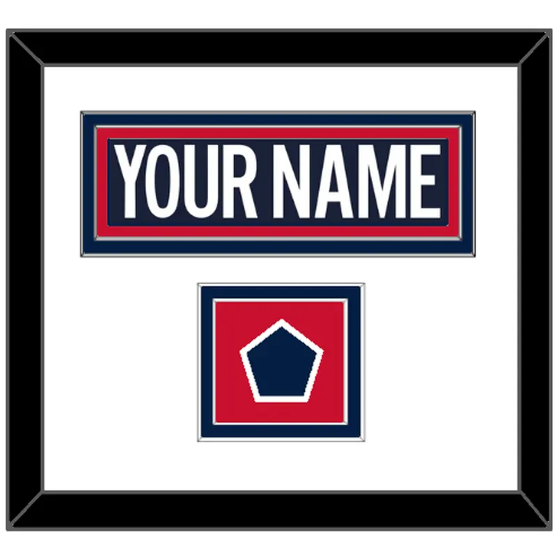 Washington Nameplate & 2018 Stadium Series Patch - Blue Jersey - Double Mat 1