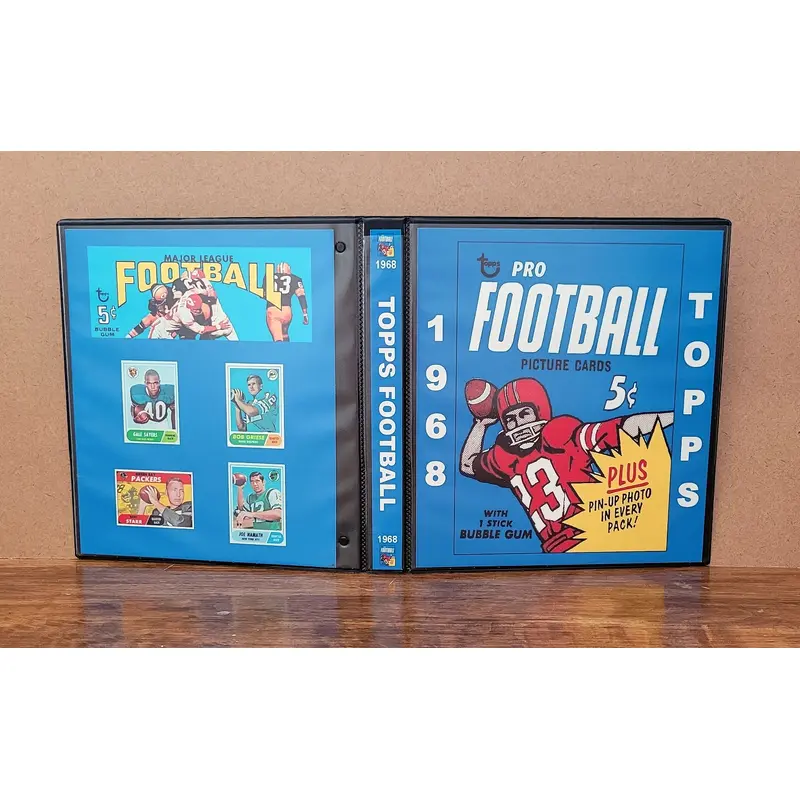 1968 Topps Football Cards Custom Made Album Binder 3 Sizes - 3538