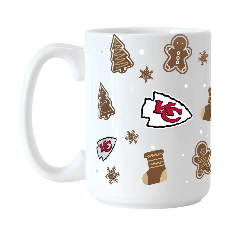 Kansas City Chiefs 15oz Gingerbread Sublimated Mug
