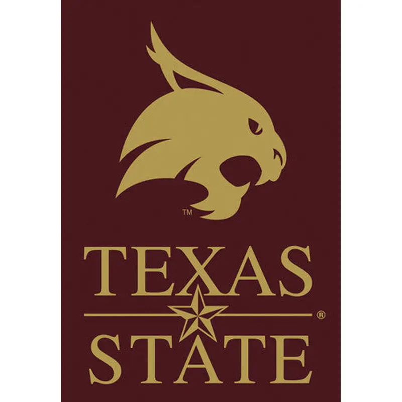 Texas State Bobcats "Maroon" Official 28x40 NCAA Premium Team Banner - BSI Products