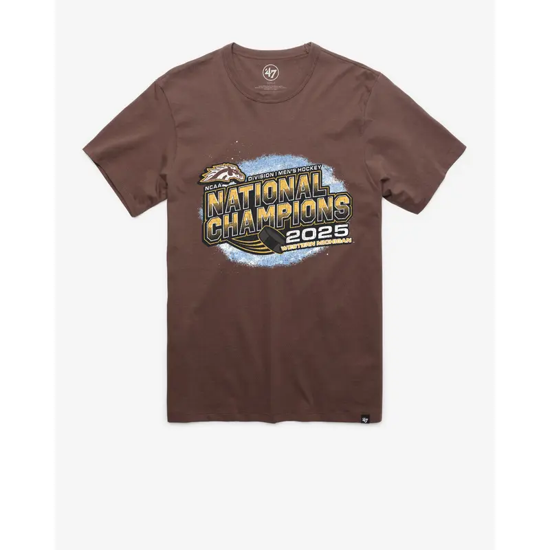 WESTERN MICHIGAN BRONCOS MEN'S HOCKEY 2025 NCAA NATIONAL CHAMPIONS '47 FRANKLIN TEE