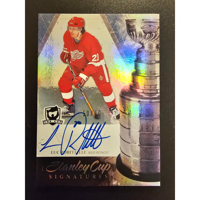 2010-11 Upper Deck The Cup - Stanley Cup Signatures for Luc Robitaille #SC-LR /50