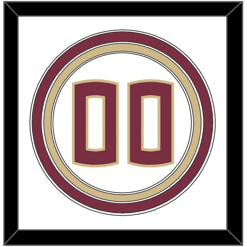 Florida State Baseball Number - Home White - Triple Mat 1