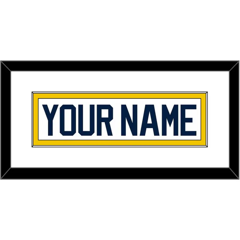 Michigan Hockey Nameplate - Home White (2021-2023) - Single Mat 2