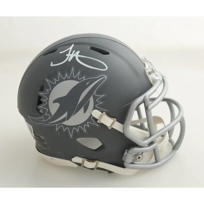 Tyreek Hill Signed Dolphins Slate Alternate Speed Mini Helmet (Beckett)