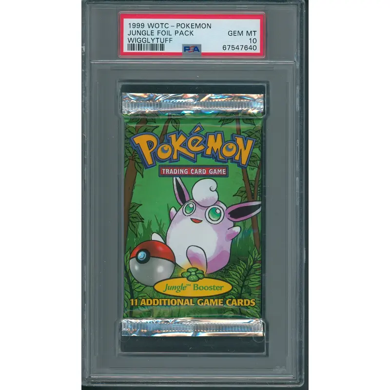 1999 WOTC Pokemon Jungle Unopened Foil Pack Wigglytuff PSA 10 *7640
