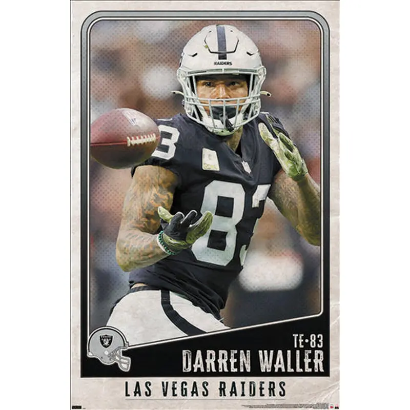 Darren Waller "Big-Time" Las Vegas Raiders NFL Football Action Poster - Costacos Sports