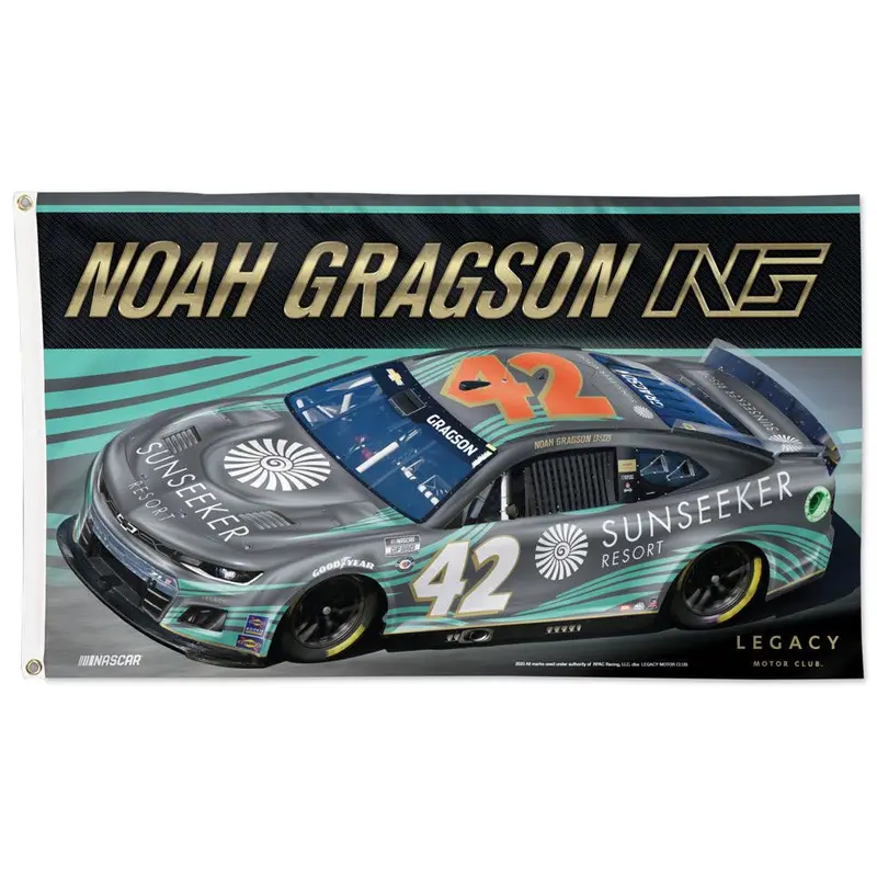 Noah Gragson NASCAR #42 Official HUGE 3'x5' Deluxe-Edition FLAG - Wincraft 2023