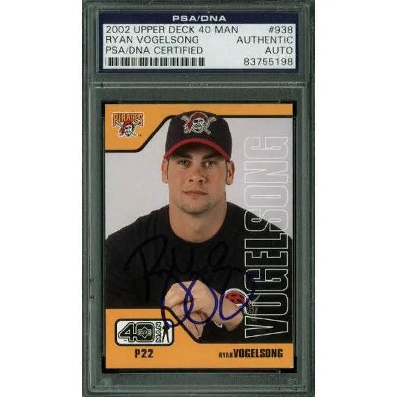Pirates Ryan Vogelsong Signed Card 2002 Upper Deck 40 Man Rc #938 PSA Slabbed