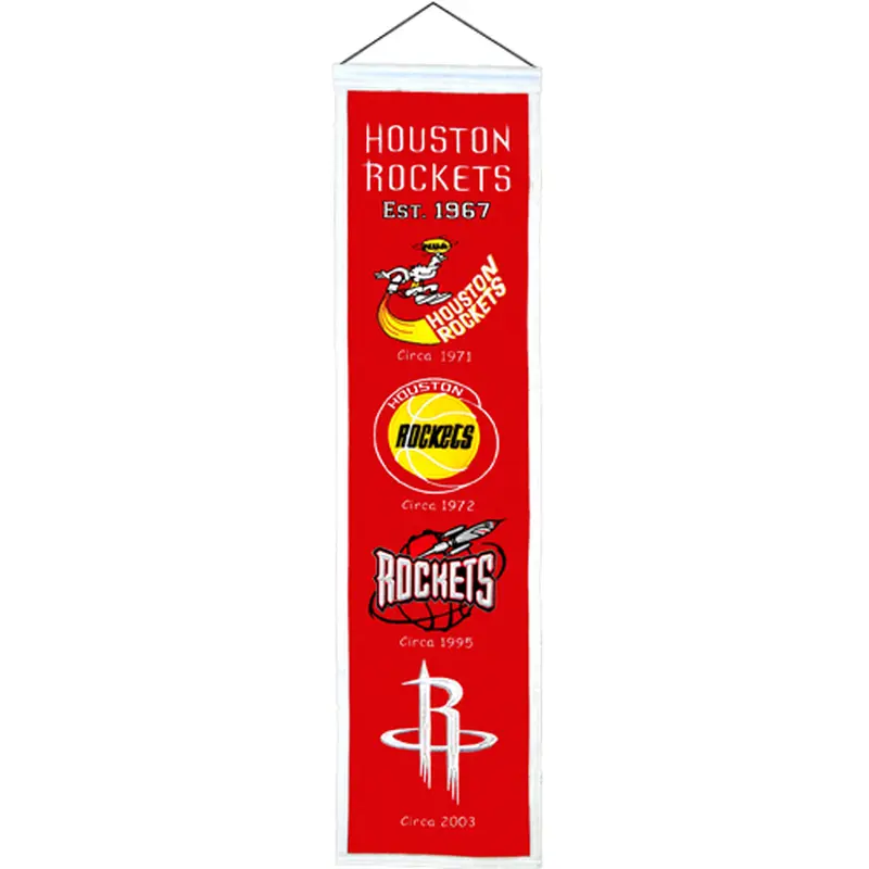 Houston Rockets Logo Evolution Heritage Banner