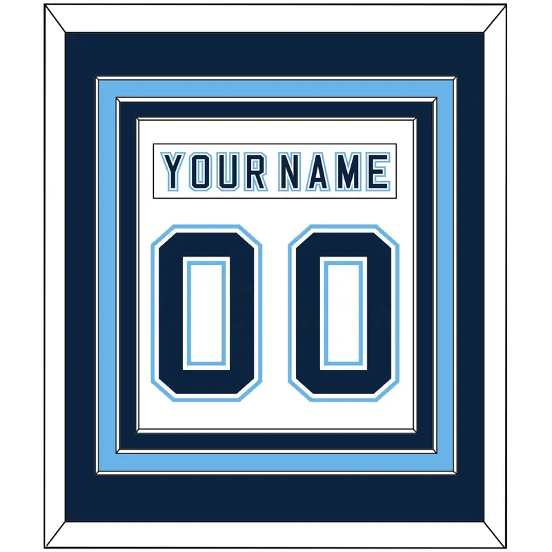 Maine Nameplate & Number (Back) Combined - Home White - Triple Mat 2