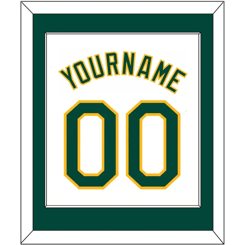 Oakland Name & Number - Home White - Single Mat 1