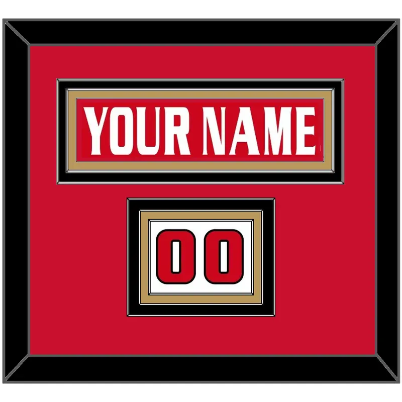 Ottawa Nameplate & Number (Shoulder) - Road/Home Red Jersey (1999-2007) - Triple Mat 3