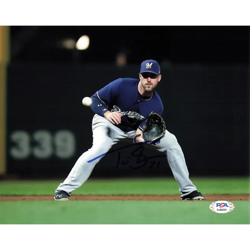 Travis Shaw signed 8x10 photo PSA/DNA Milwaukee Brewers Autographed