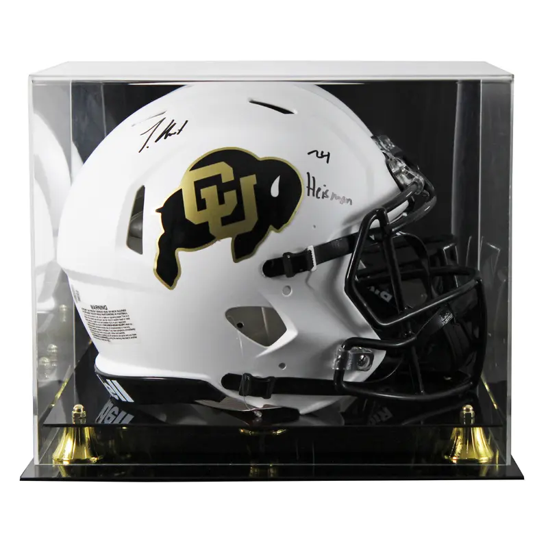 Colorado Travis Hunter "24 HT" Signed White F/S Speed Proline Helmet W/ Case BAS