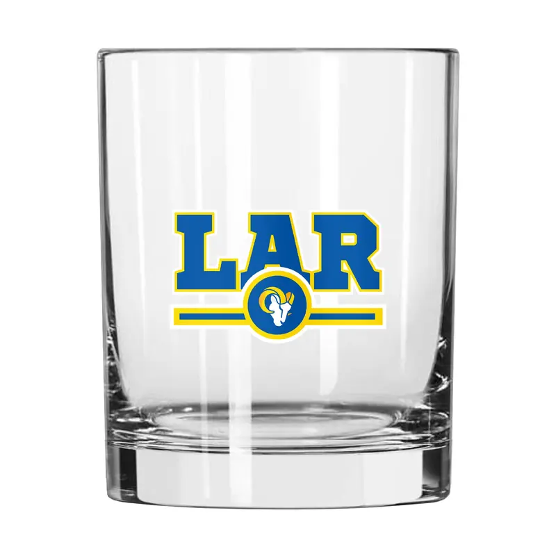 Los Angeles Rams 14oz Letterman Rock Glass