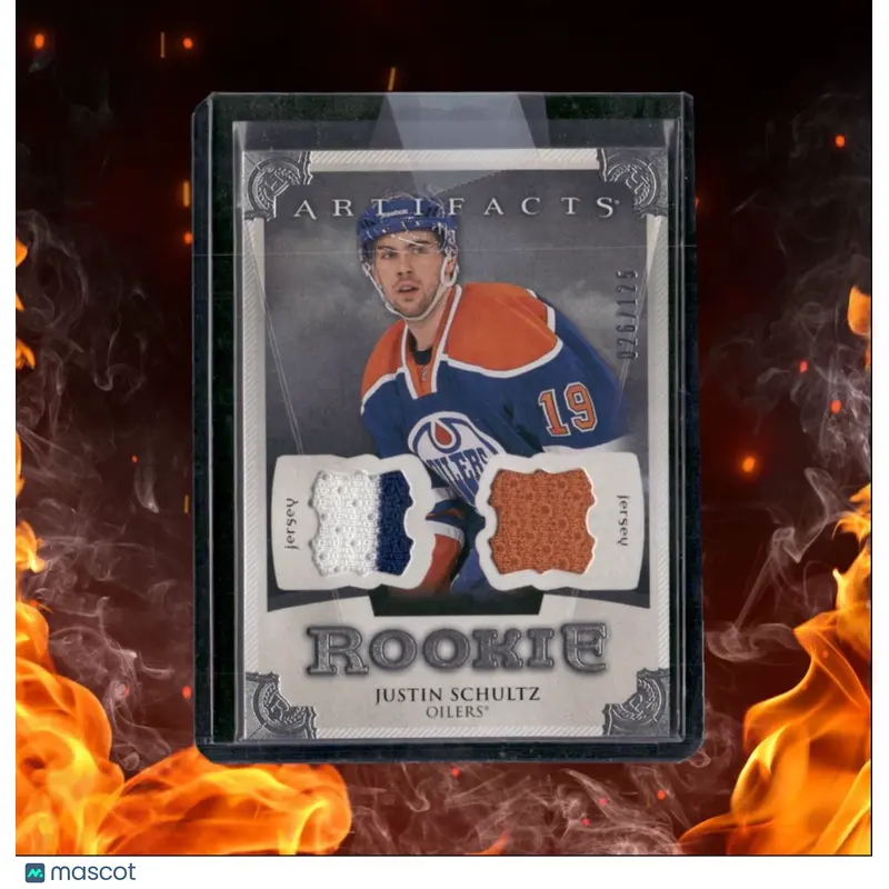 2013-14 Upper Deck Artifacts Justin Schultz Dual Jersey Silver Rookie 026/125