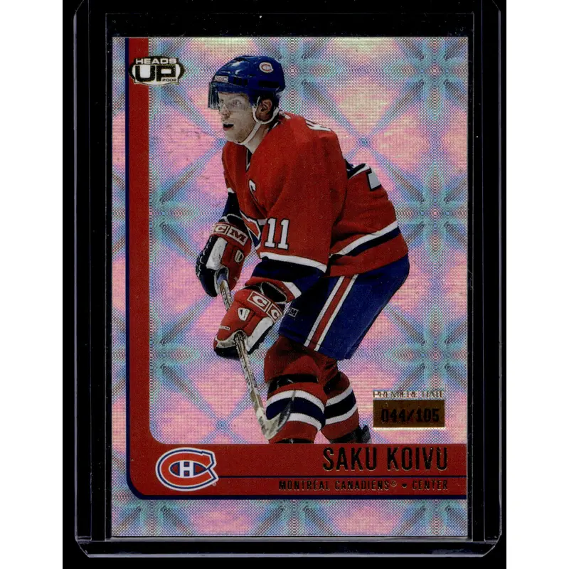 2001-02 Pacific Heads Up - Premiere Date - Saku Koivu #50 /105