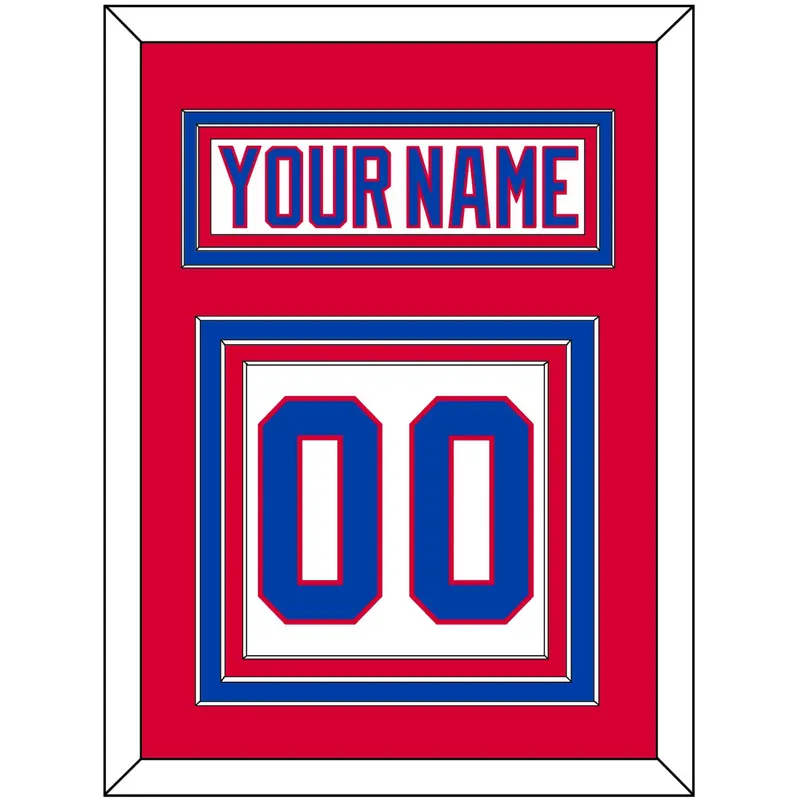 Washington Nameplate & Number (Back) - Home White (1987-1995) - Triple Mat 2