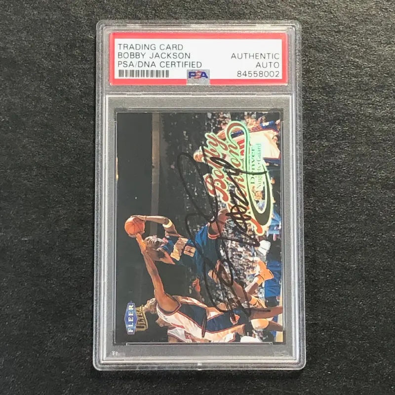 1998-99 Fleer Ultra #37 Bobby Jackson Signed Card AUTO PSA Slabbed Nuggets