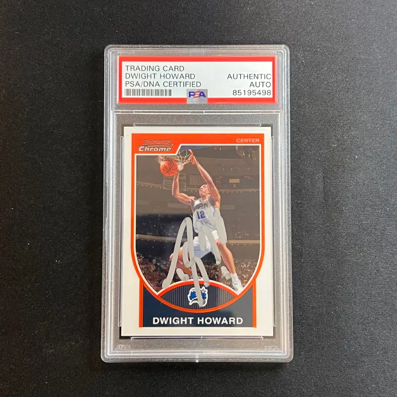 2005 Topps #70 Dwight Howard Signed Card AUTO PSA/DNA Slabbed Magic