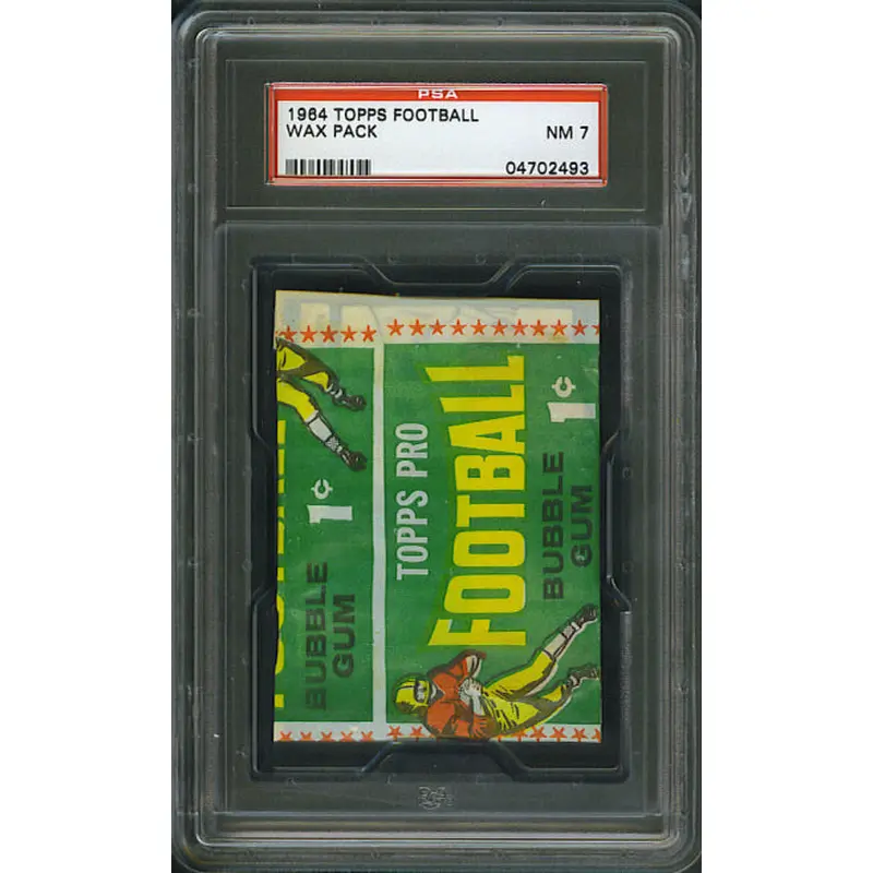 1964 Topps Football Unopened 1 Cent Wax Pack PSA 7