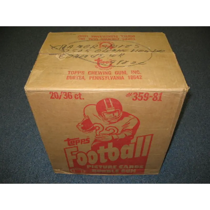 1981 Topps Football Unopened Wax Case (20 Box)