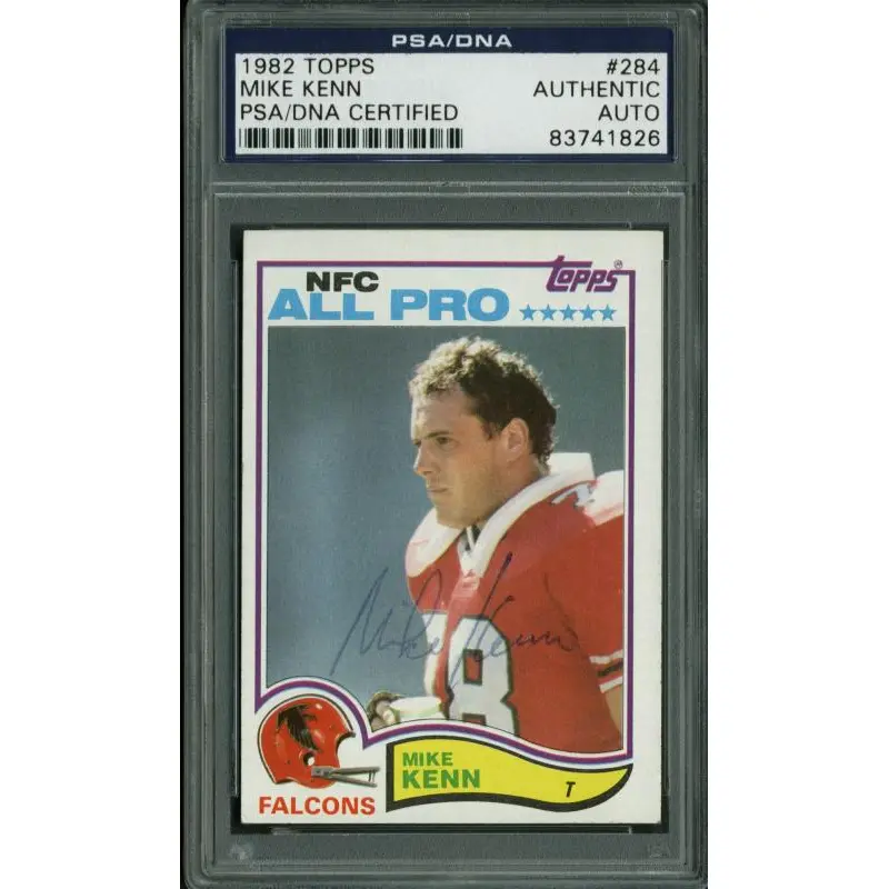 Falcons Mike Kenn Authentic Signed Card 1982 Topps #284 PSA Slabbed #83741826