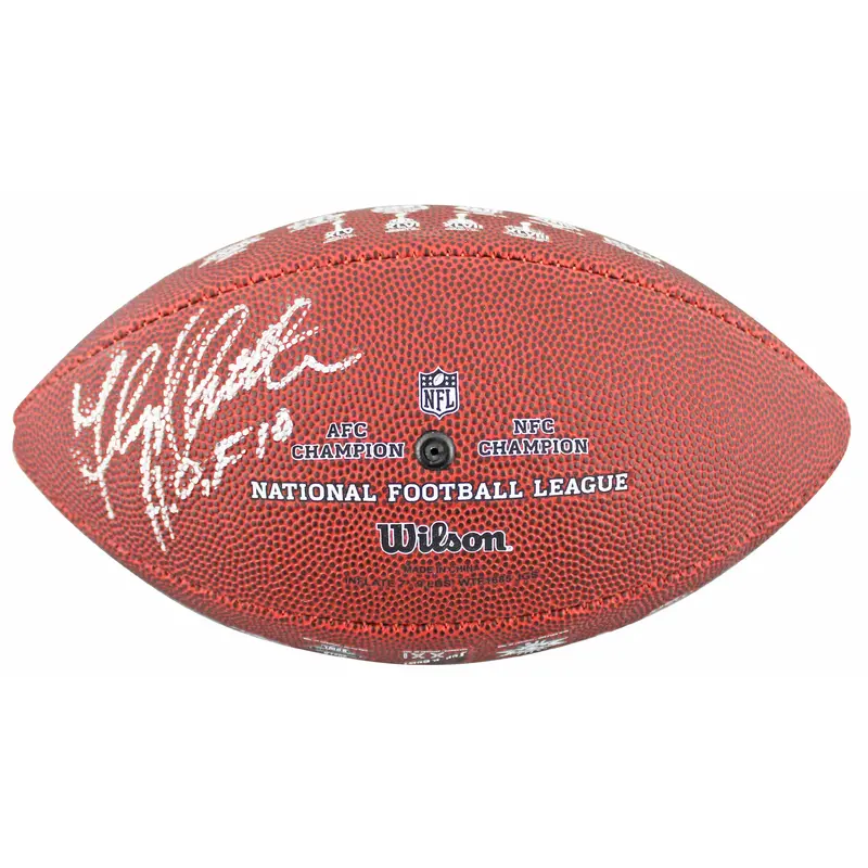 Floyd Little "HOF 10" Signed Wilson SB XLIX Pee Wee Football JSA #AX48018