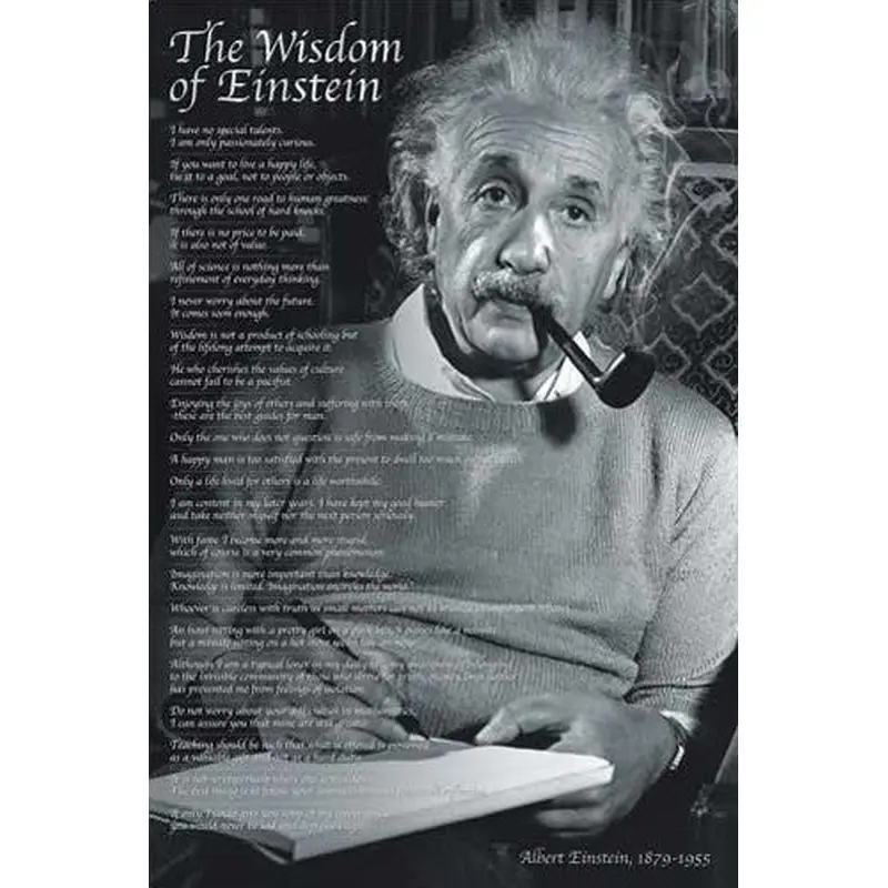The Wisdom of Albert Einstein Poster (22 Quotations) - Eurographics Inc.
