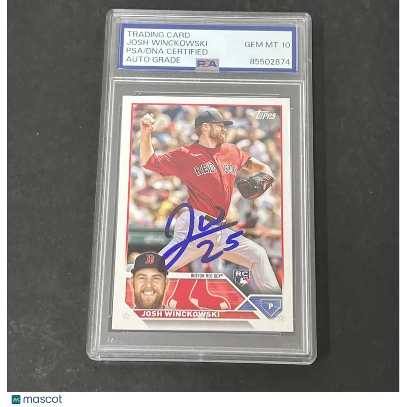 2023 Topps Series 1 #76 Josh Winckowski signed card PSA Auto 10 Red Sox