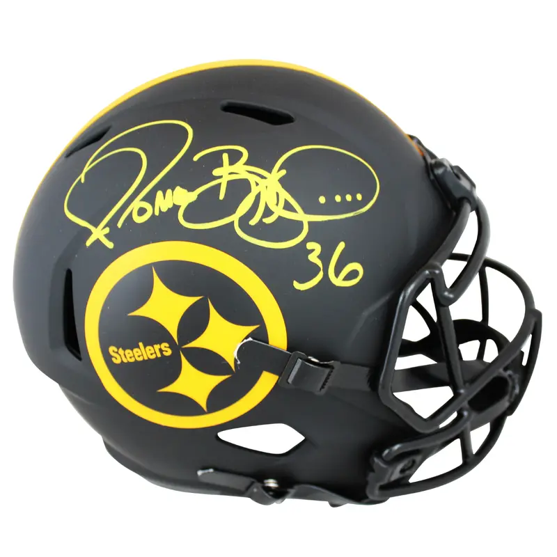 Steelers Jerome Bettis Signed Eclipse Full Size Speed Rep Helmet BAS Witnessed
