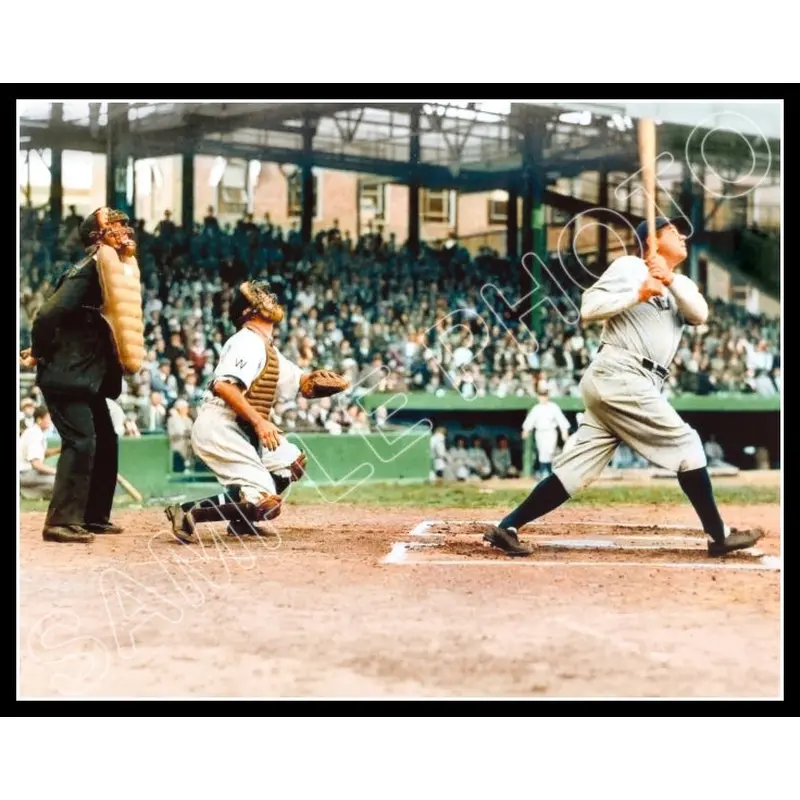 Babe Ruth Colorized 11X14 Photo - Griffith Stadium New York Yankees - 741