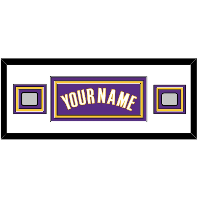Los Angeles Name & 2 Finals Patches - Road Purple (1999-2004) - Triple Mat 2