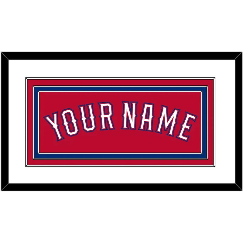 Texas Name - Alternate Red (2016-2019) - Triple Mat 1