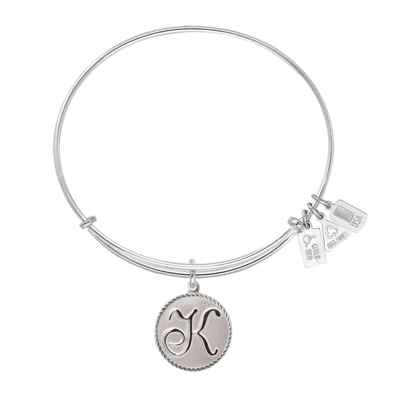 Love Letter 'K' Charm Bangle