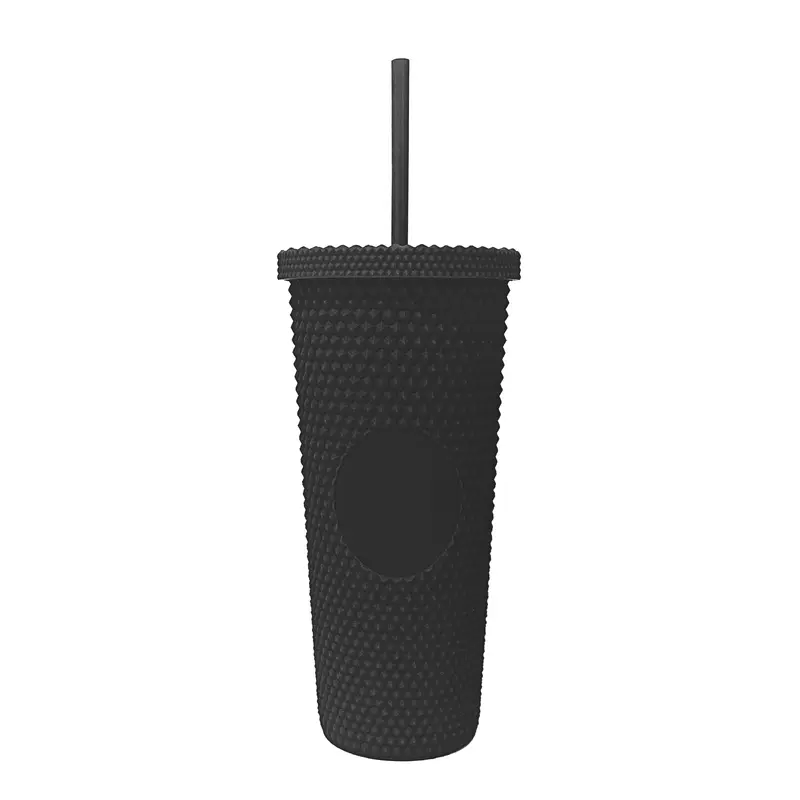 Plain Black 24oz Studded Tumbler