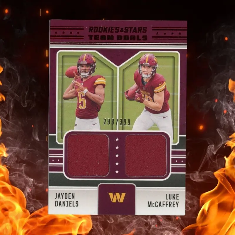 2024 Panini Rookies & Stars JAYDEN DANIELS / LUKE MCCAFFREY Dual Jersey Duals