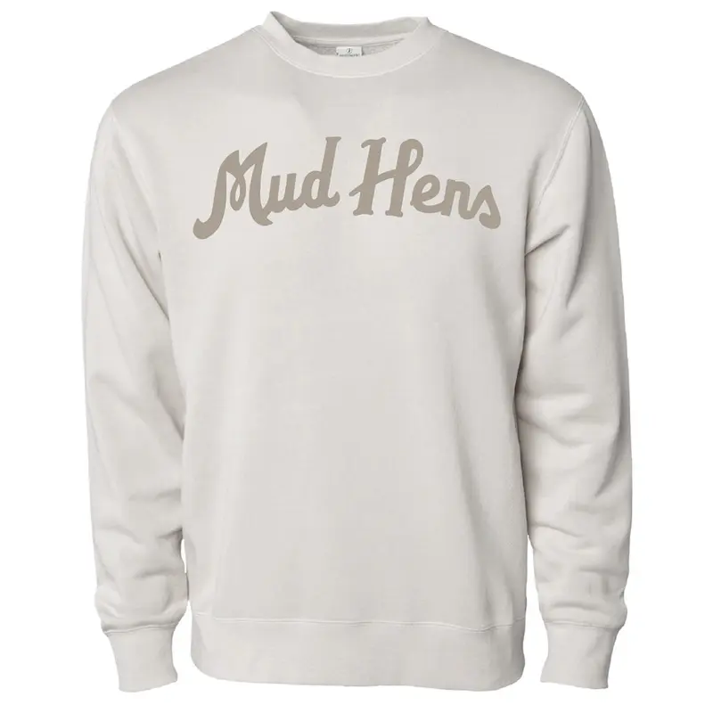 Toledo Mud Hens Retro Script Ivory Crewneck Sweatshirt