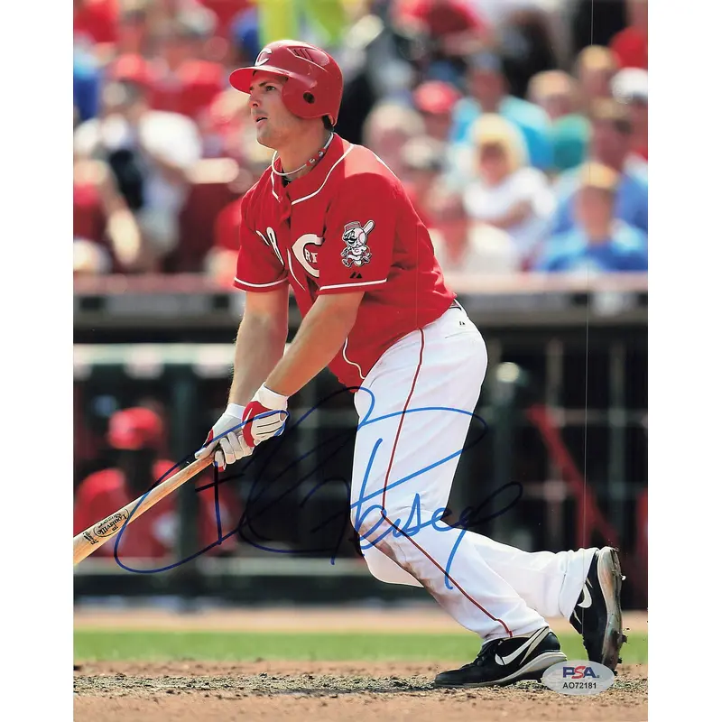 CHRIS HEISEY signed 8x10 photo PSA/DNA Cincinnati Reds Autographed