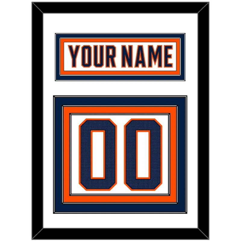 Edmonton Nameplate & Number (Back) - Road White (2017-2022) - Triple Mat 1