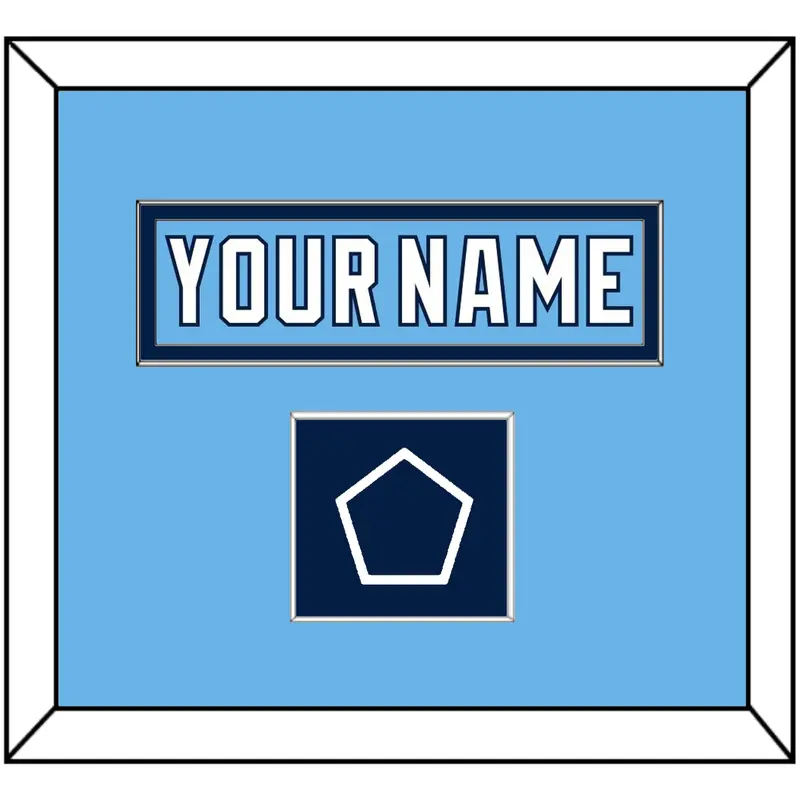 Pittsburgh Nameplate & 2008 Winter Classic Patch - Powder Blue Jersey - Single Mat 2