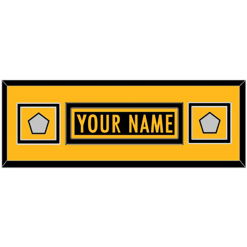 Pittsburgh Nameplate & Super Bowl XL & XLVII Jersey Patches - Home Black - Double Mat 4