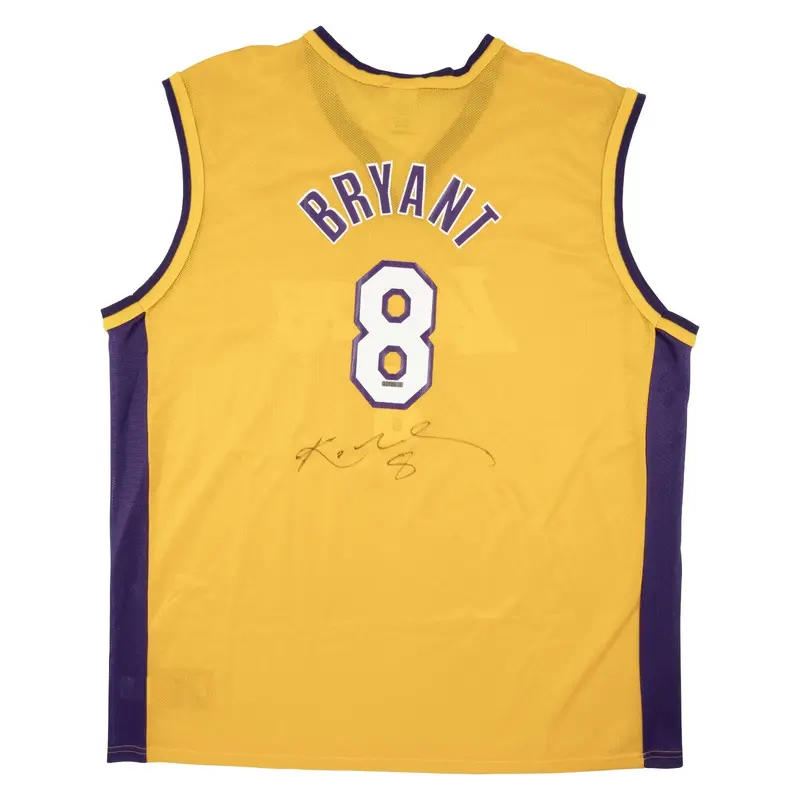 Kobe Bryant Rookie Signed 1990's Los Angeles Lakers Champion Jersey Beckett COA