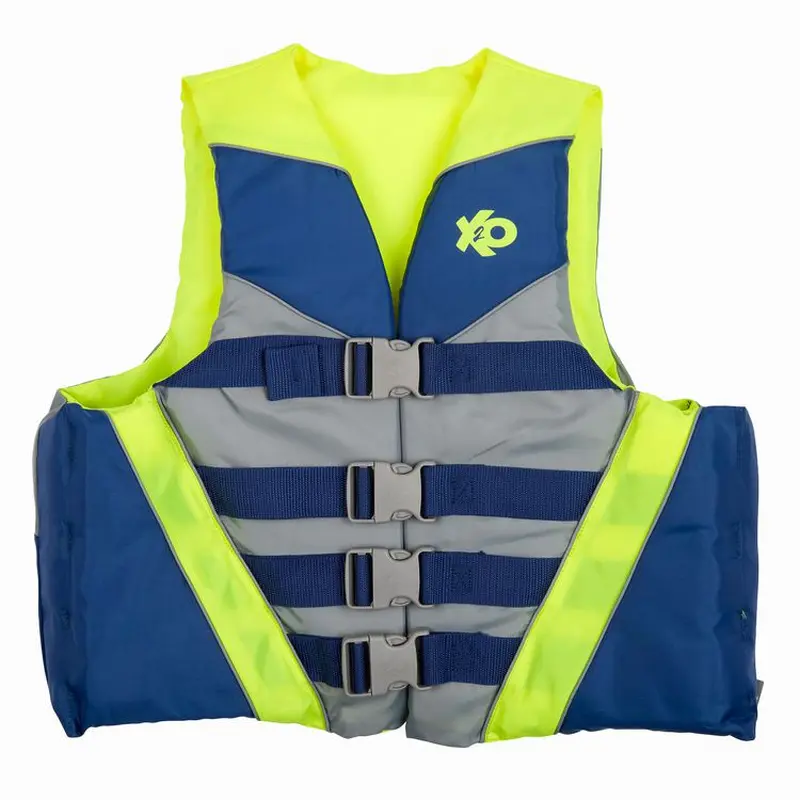 New 2XO Action 4 Buckle Life Vest Adult Size S/M - Navy / Yellow