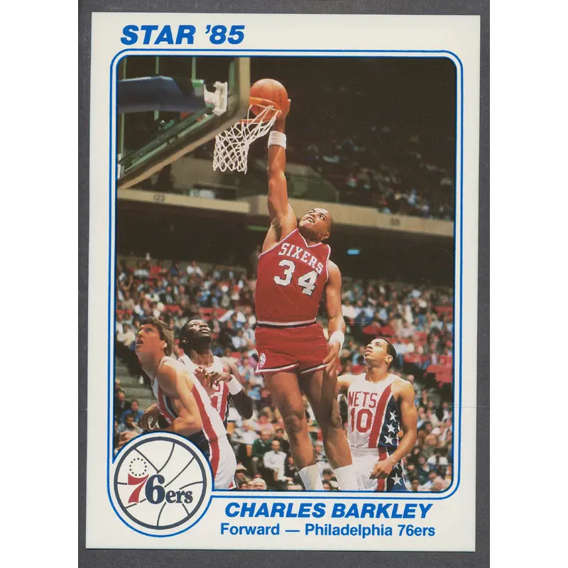 1985 Star Basketball 76'ers 5x7 Complete White Set NM/MT