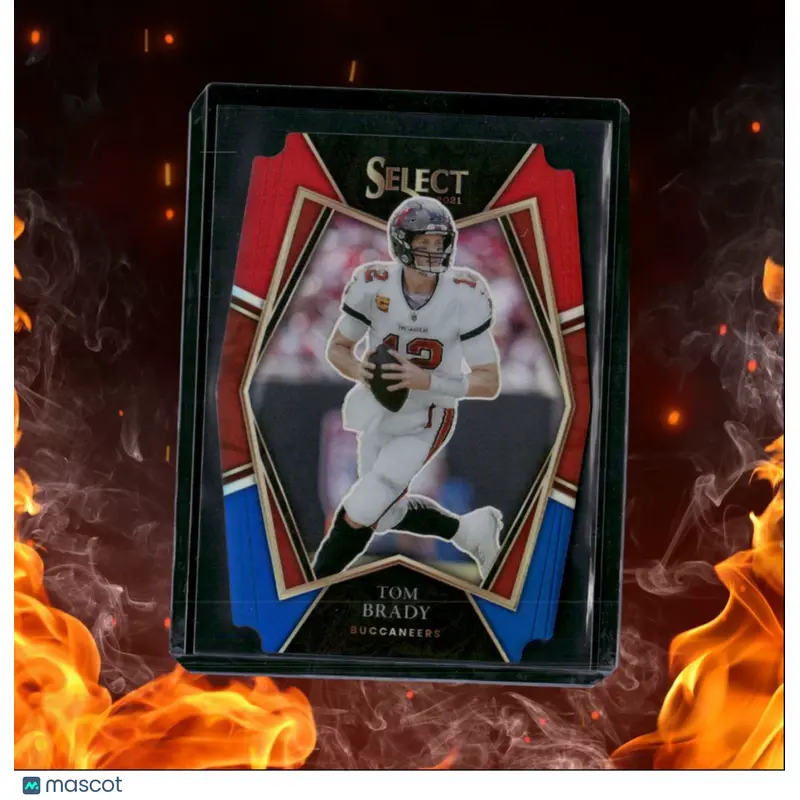 2022 Panini Select Tom Brady Red and Blue Die-Cut Prizm #32