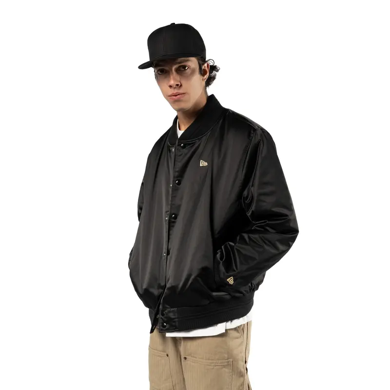 New Era - NE Sating Bomber Jacket - Black