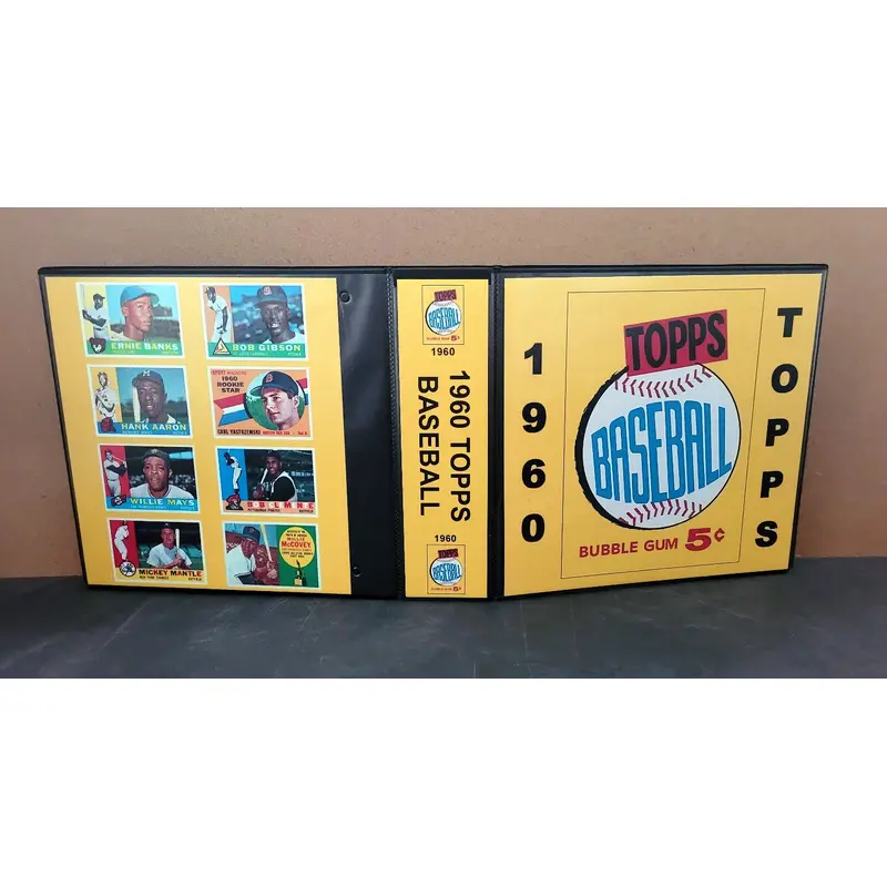 1960 Topps Baseball Cards Custom Made Album Binder Inserts 3 Sizes - 3481
